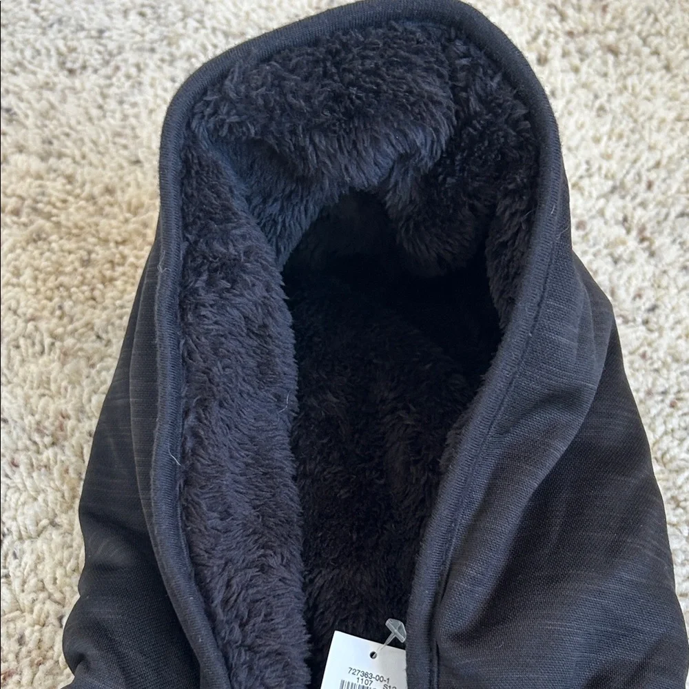 NWT Old Navy Kids Black Hooded Jacket, Size L (10-12) - Picture 2 of 9